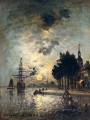 Johan Barthold Jongkind Clair De Lune seascape